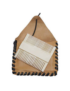 Peigne écologique et élégant en os de chameau de buffle Utilisation à domicile Taille personnalisable Poignée en corne Caractéristiques Conception de logo naturel Coiffure - Product Image 3