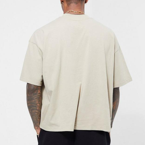 Camisetas para Hombre al por Mayor, Corte Cuadrado, Talla Grande, Extra Grande, 100% Algodón, Cuello Extendido, Estilo Urbano, 280 g/m² - Product Image 5