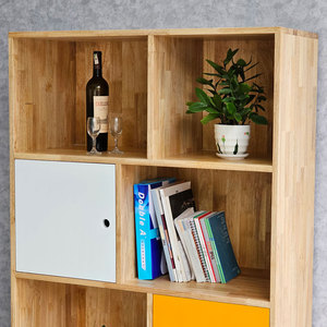 Estantería Independiente para Salón ENCLAVE 90x40x160cm con Madera de Caucho KS68225 - Product Image 4