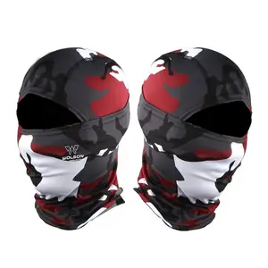 Yüksek kalite erkekler balaklava yüz maskesi nefes düz renk motosiklet süblimasyon maskesi baskı kendi Logo özel Balaclava