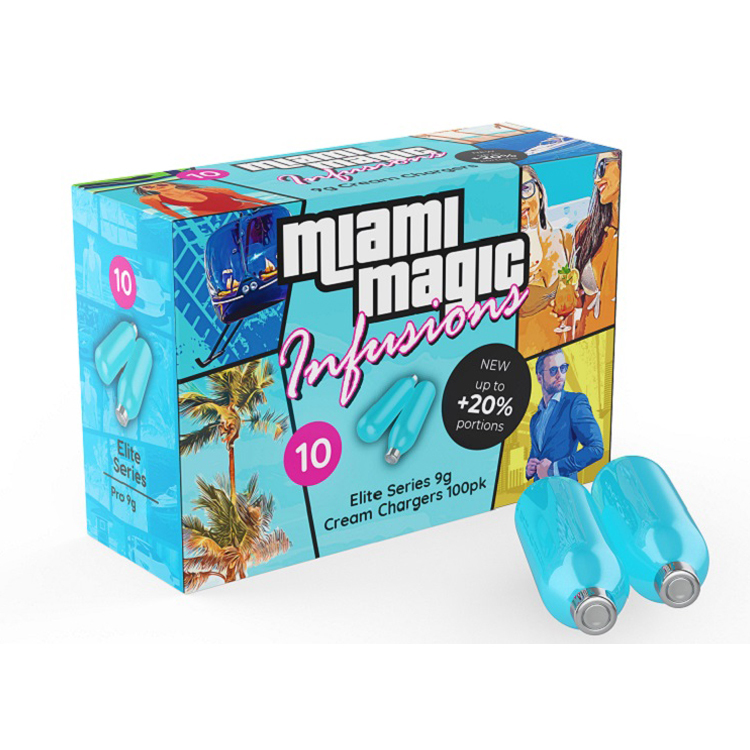 Взбитые сливки Blue Color Miami Magic, Зарядное устройство из надежных США, Экспортер, Экспортер, 10x9 г, Упаковка
