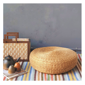 Venta al por mayor de agua Jacinto otomano redondo con material natural de Vietnam - Product Image 6