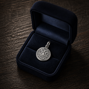 Colgante de Plata de Ley 925 Sólida con Moneda de Dragón de Doble Cara, Amuleto Retro de Bestia Mítica P003 - Product Image 3
