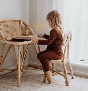 Chaise en rotin vintage design moderne pour enfants, mobilier de salle à manger d'extérieur, de cuisine et de salon de haute qualité, à prix d'usine, pour les parcs - Product Image 1