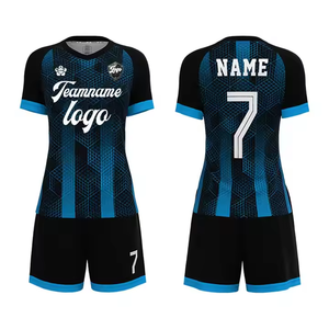 Championnat de ligue dames maillot de football haute qualité demi manches personnalisé femmes Football attrayant couleur filles uniforme - Product Image 4