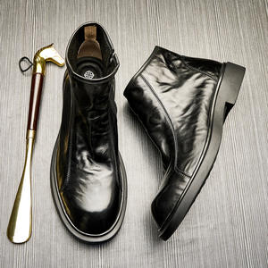 Chaussures Oxford en cuir de vachette pleine fleur avec talon amorti et design antidérapant, chaussures habillées pour hommes, chaussures en cuir - Product Image 3