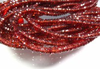 Perles rondes facettées de 4,5 mm en grenat rouge d'Afrique du Mozambique, pierres précieuses en vrac de haute qualité, 14 brins