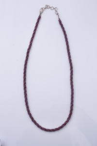 Collier en argent sterling 925 avec perles de grenat pour femmes, bijoux de mode faits à la main pour les mariages, les fêtes et les fiançailles - Product Image 3