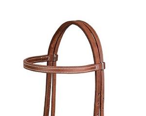 Ensemble de bride de tête de cheval occidental en cuir véritable-Tack équestre confortable et durable - Product Image 3