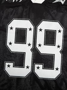 เสื้อเจอร์ซีย์อเมริกันฟุตบอลสไตล์เรโทรแบบสั่งทำพิเศษสำหรับผู้ชาย ทรงโอเวอร์ไซส์ แขนสั้น ผ้าโพลีเอสเตอร์ สตรีทแวร์ พิมพ์ลาย ระบายอากาศได้ดี รับผลิตแบบ OEM สำหรับฤดูร้อน - Product Image 6