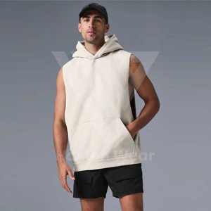Sudaderas con capucha de entrenamiento atlético Gimnasio Fitness Pullover Singlet Hoodies Ropa de verano más exigente Sudadera con capucha de gimnasio sin mangas - Product Image 3