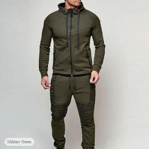 Chándal de invierno de manga larga con cremallera para hombre, chándal cómodo de algodón, estilo callejero transpirable y suave - Product Image 5