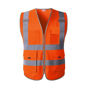 Veste bomber réfléchissante de haute qualité 100% polyester, nouveau style, vêtements de travail pour adultes, gilet de sécurité avec 6 poches, respirant et élégant - Product Image 6