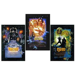Ensemble d'affiches de film Star Wars édition spéciale, épisodes 4-6, décoration murale en papier - Product Image 1
