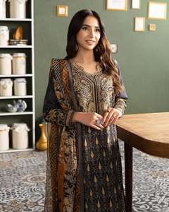 ซูเปอร์ใหม่ที่ดีที่สุดปากีสถานอินเดียShalwar Kameezคอลเลกชันปักด้านหน้างานฝีมือกลับปักชุดพันจาบีชุดคูชิ - Product Image 3