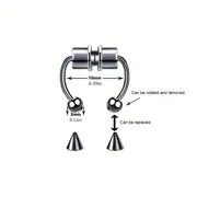 Manchettes de nez en acier personnalisées, bijoux corporels non-percants, bijoux de piercing de septum, clip de lèvre, anneau de nez magnétique, clou de septum