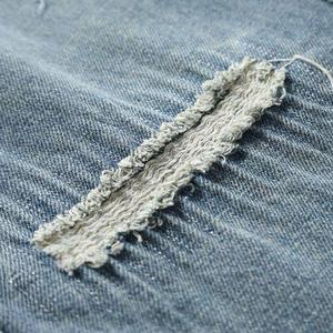 กางเกงยีนส์ขาบานสำหรับผู้ชายกางเกงยีนส์ขาบานทรงหลวมสีดำเทรนด์แนวสตรีทยุโรปและอเมริกา - Product Image 3