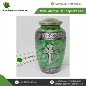 Urne commémorative en métal de qualité exceptionnelle au design moderne pour cendres Urne souvenir en aluminium Urnes funéraires/de crémation pour adultes - Product Image 4