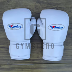 Gants de boxe professionnels en cuir de qualité supérieure % Cuir véritable Poignées de main légères Sangle de poignet réglable - Product Image 1