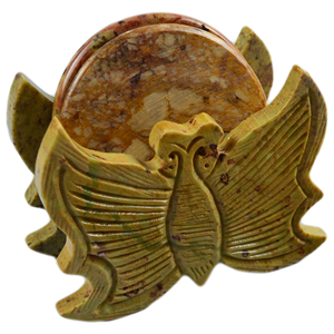 Sous-verres en pierre hautement polis, finition multicolore, design pour la décoration de la maison, formes variées pour l'utilisation sur table - Product Image 1