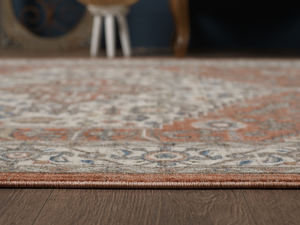 Alfombra turca de lujo, hecha a máquina, color rojo ladrillo degradado, para sala de estar, del fabricante de Gaziantep. - Product Image 4