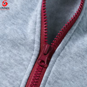 Custom Logo High Quality Solid Winter Men's Pullover <b>Zip</b>-<b>Up</b> Hoodie with Thermal Fleece Long Sleeves Zipper - Product Image 4