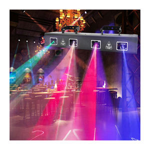 DJ Disco Show Rectangle Quatre Tête Balayage Laser Ligne Pleine Couleur Lumière Boîte de Nuit RGB Scène Laser Lumière - Product Image 1