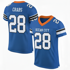 Camiseta de Fútbol Americano Personalizada de Chicago, Diseño 2026, Rayas, Manga Corta, Transpirable, Logotipo Frontal - Product Image 1