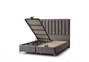 Modern European Bedroom Furniture Luxury Design Italian Buttons Upholstery Single Double King Blue, Black, Grey All Colors <b>Bed</b> - Product Image 6