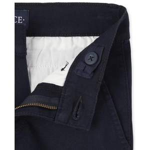 2-Pack Blue Stretch Skinny Chino Pants for <b>Boys</b> School Uniforms - Product Image 3