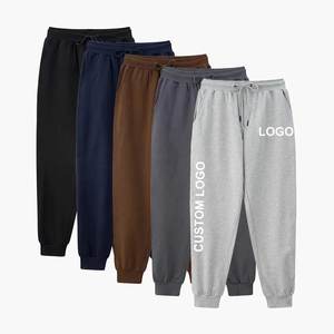 100% coton hommes Baggy pantalons de survêtement Logo personnalisé français éponge Streetwear surdimensionné jambe large Joggers avec coupe ample - Product Image 5