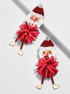 Pendientes de gota bordados diseño personalizado mujeres elegantes piezas de declaración ligeras grandes por Artesanías MD - Product Image 4