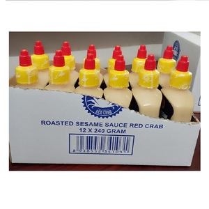Aderezo de sésamo tostado de 240g Kosher Halal certificado soja instantánea Chile salsa de manzana botella PET tambor a granel para caja de ensaladas mixtas - Product Image 2