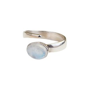 แหวนเพชรเม็ดเดี่ยวชุบโรเดียมประดับพลอยสีเงินสเตอร์ลิงสีรุ้งสำหรับงานแต่งงานดีไซน์เนอร์925 - Product Image 1