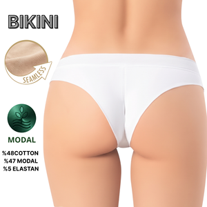 Braguitas de Bikini de Cintura Media para Mujer, Sin Costuras, Ecológicas, Transpirables, de Algodón Modal, Lavables a Máquina - Product Image 2