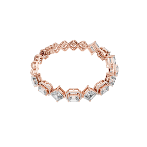 Pulsera de Diamantes de Laboratorio de 12.04 CT, Claridad VVS-VS, Color EF, Diamantes CVD, Oro de 18K, 14K, 10K y Plata 925, Rosa, Amarillo - Product Image 4