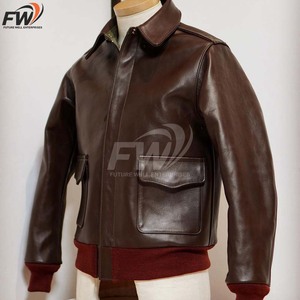 Chaqueta de Cuero para Hombre, Informal y para Uso al Aire Libre, con MOQ Bajo, Hecha de Cuero Vacuno, Teñida en Color Liso - Product Image 2