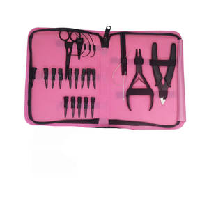 Ensemble complet d'outils de pose d'extensions capillaires robustes avec micro-pinces pour salons - Acier inoxydable de qualité chirurgicale pour usage commercial - Product Image 3