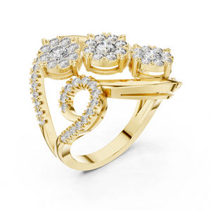 แหวนหมั้นเพชรทรงกลมวินเทจทองคำโรสโกลด์ 14K สำหรับผู้หญิง |   ของขวัญแต่งงาน |   ทองชุบเคลือบทองคำแท้รับรองโดย IGI - Product Image 6