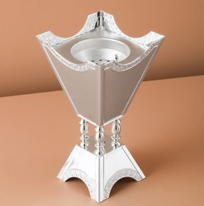 Brûleur d'encens noir moderne porte-bakhoor design personnalisé en métal pour bureau parfum de maison parfumé à la lavande et au thé - Product Image 6