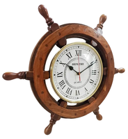 Nouvelle Décoration Murale Nautique Élégante en Bois Poli Brillant, Grand Volant de Bateau, Design Moderne, Idéal pour la Maison ou le Bureau, Cadeau Parfait