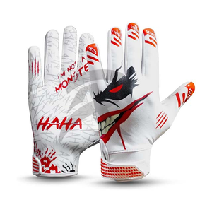 Gants de football américain pour receveur, antidérapants, en silicone, pour adultes et jeunes, design personnalisé, légers, durables, équipement pour le sport - Product Image 1