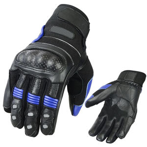 Gants de moto en cuir imperméables à doigts complets haute performance Gants de motocross Protection renforcée des articulations de la paume pour le sport - Product Image 4