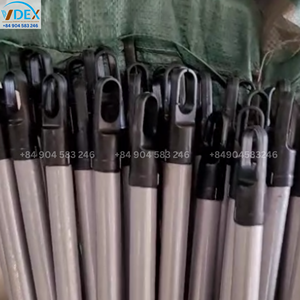 Manche de balai en bois argenté de 120 cm de long, type capuchon noir - Product Image 4