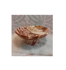 Cuenco de mármol para el hogar, vajilla de aspecto de diseño creativo, cuenco para ensalada de frutas, hecho en la India