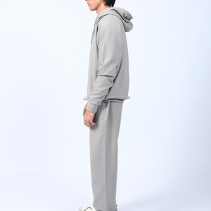 Conjunto Deportivo de Dos Piezas para Mujer, Color Gris Claro, con Estampado de Diamantes de Imitación, Sudadera con Capucha y Pantalones de Chándal, Estilo Casual Urbano, Felpa Suave y Cómoda - Product Image 3