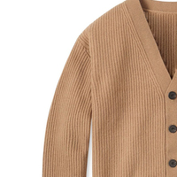 Pull col V 100 % coton, chaud et doux, tricoté, décontracté, pour l'hiver, unisexe, respirant, doublure en laine, personnalisable, haute qualité