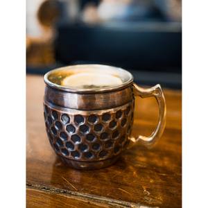 Taza de Cobre 100% Puro, Martillada, para Moscow Mule, Cerveza Pura, Hecha en India por ARTISTIQUE - Product Image 1