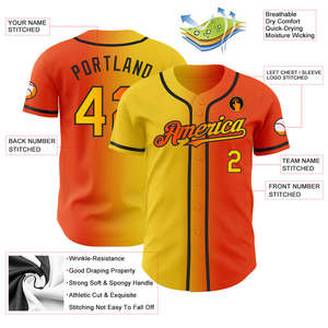 Venta al por mayor jersey de béisbol personalizado transpirable de secado rápido de tela logotipos personalizados números de equipo perfecto para clubes deportivos y ligas - Product Image 3