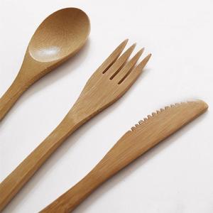 Juego de cubiertos de bambú ecológico Pajitas desechables incluidas Conveniente para viajes y regalos que promueven la sostenibilidad - Product Image 5